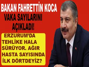 AĞIR HASTA SAYISINDA ERZURUM İLK 4'DE