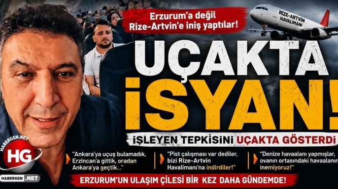 UÇAK'TA ADETA İSYAN ETTİ!